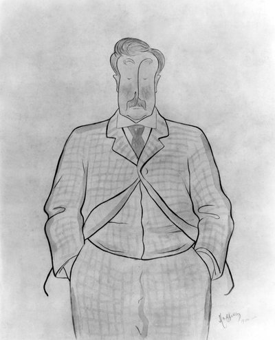 Alphonse Allais (1854-1905) French journalist and writer, drawing by Leonetto Cappiello by Leonetto Cappiello