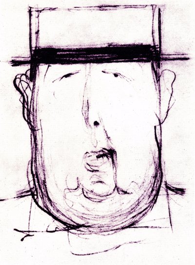 Cartoon of the Irish writer Oscar Wilde by Leonetto Cappiello