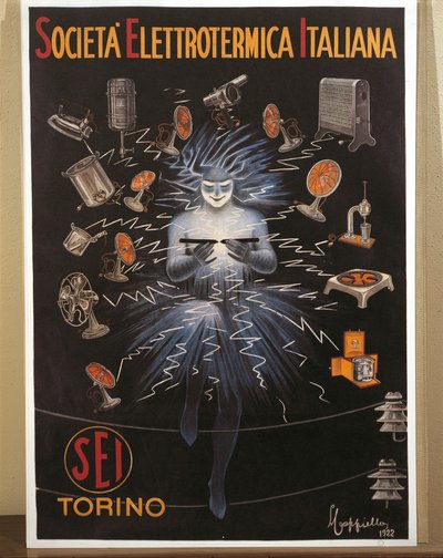 Electroheat Italian Company Advertising Poster by Leonetto Cappiello by Leonetto Cappiello