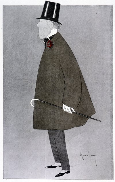 Comic portrait of Jacques Doucet in Fantasio by Leonetto Cappiello