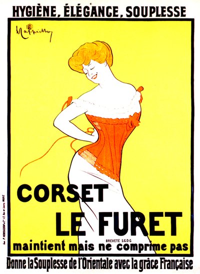 Corset print ad by Leonetto Cappiello around 1901 by Leonetto Cappiello