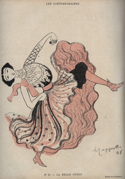 Portrait of Caroline (La Belle) Otero, Spanish dancer and courtesan by Leonetto Cappiello