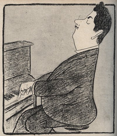 Portrait of Giacomo Puccini, Italian composer by Leonetto Cappiello
