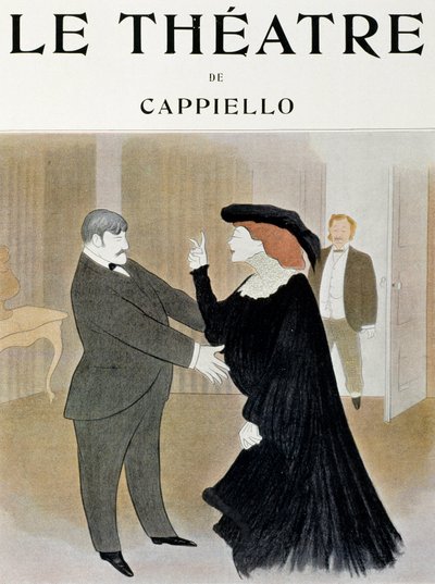 The Actors Lucien Guitry and Jane Harding in a Scene from La Chatelaine by Leonetto Cappiello