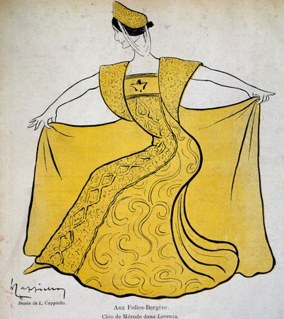 The dancer Cleo in the ballet pantomime Lorenza at the Folies Bergere by Leonetto Cappiello