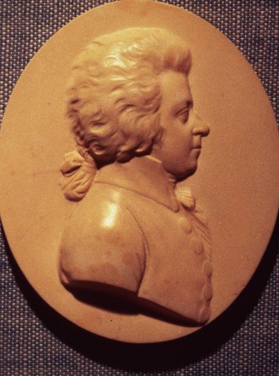 Portrait Medallion of Wolfgang Amadeus Mozart by Leonhard Posch