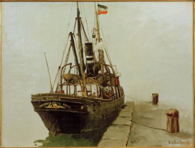 Whistling Steamer with Auxiliary Sails, Rostock Director A by Leonhard Sandrock