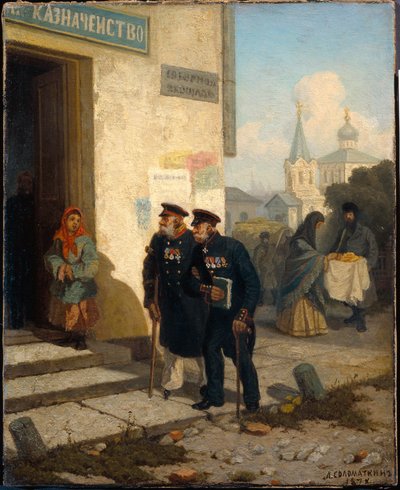 Pension Day by Leonid Ivanovich Solomatkin