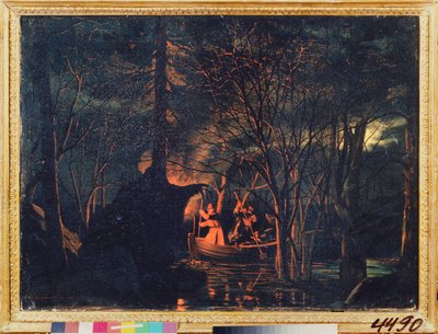 Night Fishing with a Harpoon by Leonid Ivanovich Solomatkin