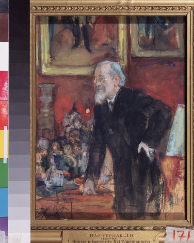 The Historian Vassily Klyuchevsky by Leonid Osipovic Pasternak