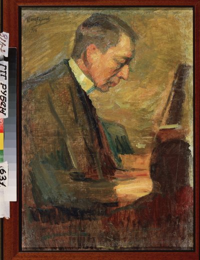 Portrait of Composer Sergei Rachmaninoff (1873-1943) by Leonid Osipovic Pasternak