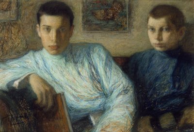 Portrait of Boris and Alexander Pasternak, 1905 by Leonid Osipovic Pasternak
