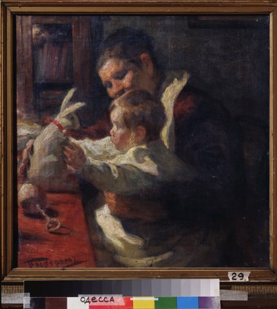 A Rabbit. Nurse with Child by Leonid Osipovic Pasternak