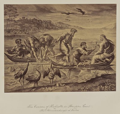The Cartoon of Raphael in Hampton Court: The Miraculous Draught of Fishes by Leonida Caldesi