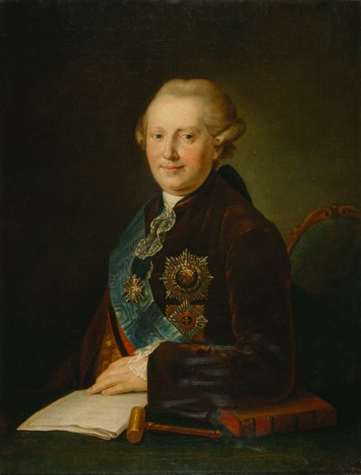 Portrait of Prince Alexander Alexeyevich Vyazemsky by Leonty Semyonovich Miropolsky