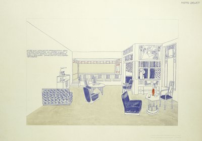A Design for a Room by Leopold (after) Bauer