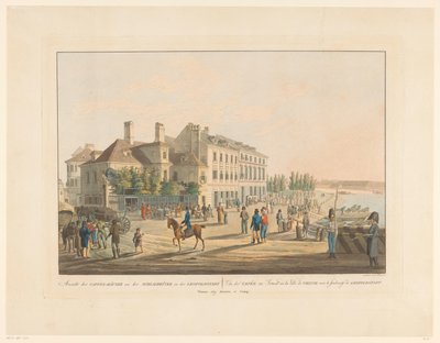 View of the Coffee Houses Opposite the Bridge Between Vienna and Leopoldstadt by Leopold Beyer