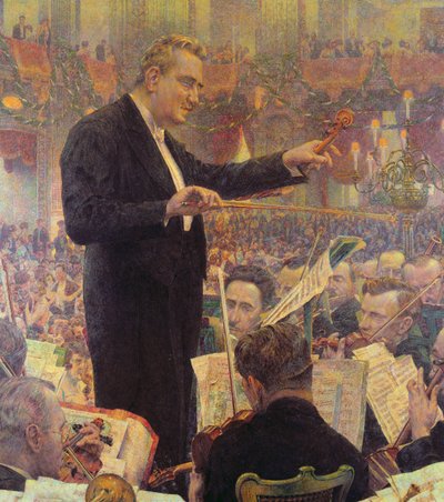 The Conductor of the Vienna Philharmonic Orchestra by Leopold Blauensteiner