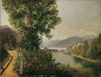View from the Traun near Gmunden to the Traunsee by Leopold Blonder