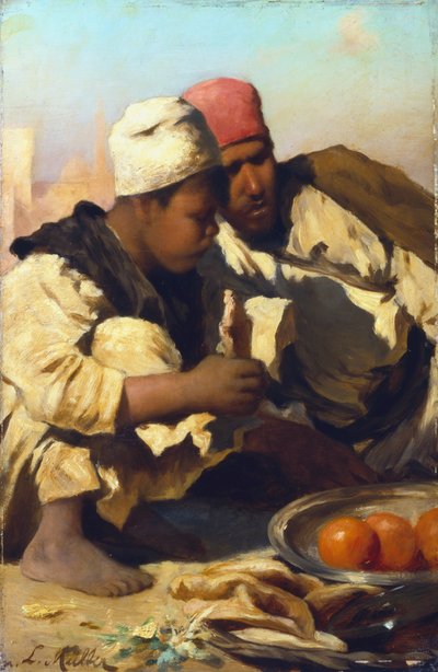 Arabs Seated in a Cairo Market, c. 1854-1892 by Leopold Carl Muller