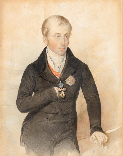Portrait of Emperor Ferdinand I of Austria 1793-1875, 1836 by Leopold Fischer