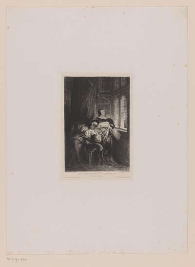 Double Portrait of Margaretha of Valois and Francis I of France by Leopold Flameng