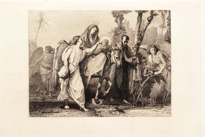 Flight into Egypt by Leopold Flameng