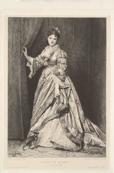 Portrait of Madame *** by Leopold Flameng