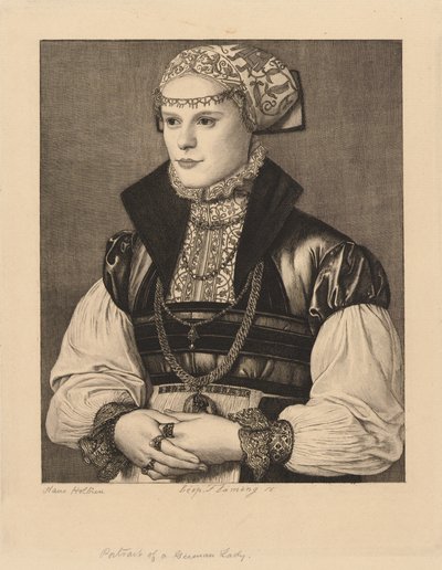 Portrait of a German Lady by Leopold Flameng