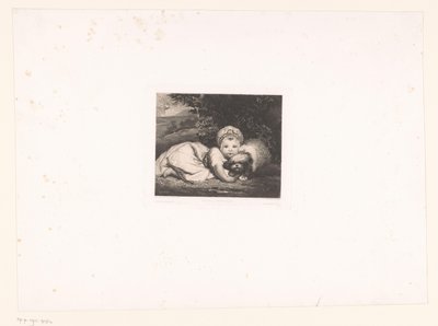 Princess Sophia Matilda of Gloucester with Her Dog by Leopold Flameng