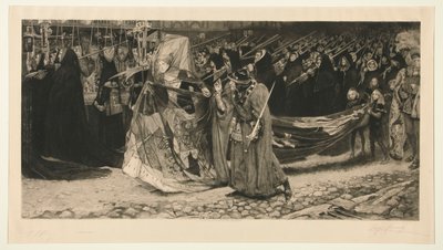 Richard Duke of Gloucester and the Lady Anne by Leopold Flameng