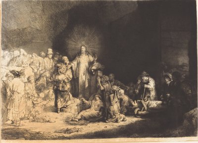 Christ Preaching (The Hundred Guilder Print) by Leopold Flameng after Rembrandt van Rijn