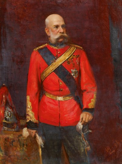 Emperor Franz Joseph I in English Regiment Uniform by Leopold Horovitz