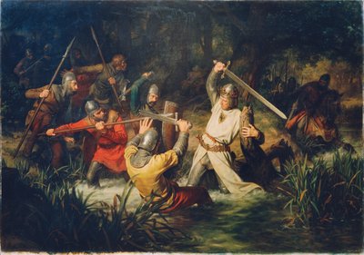 Rudolf of Habsburg in Mortal Danger by Leopold Löffler Edler von Radymno