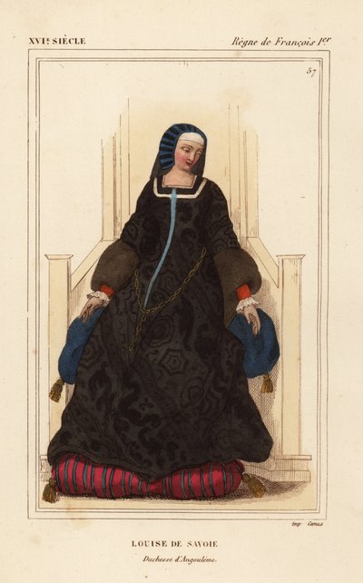 Louise of Savoy, Duchess of Angouleme, mother of King Francis I by Leopold Massard
