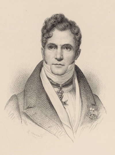Portrait of the Conductor and Composer Gaspare Spontini by Leopold Massard