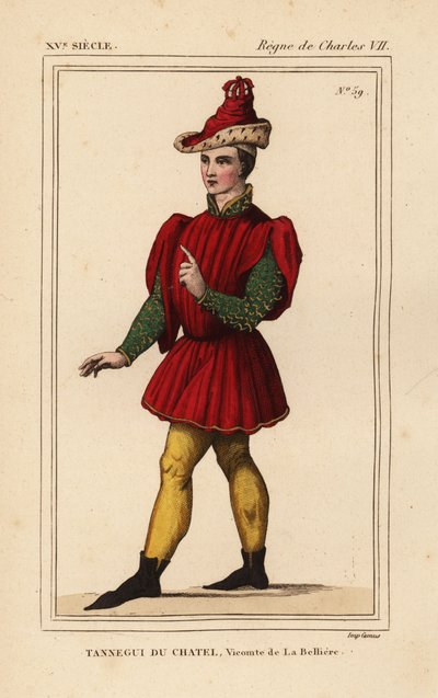 Tanneguy IV du Chatel, Viscount de la Belliere, Grand Master of Hotel of Francis II, Duke of Brittany by Leopold Massard