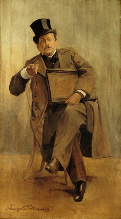 Portrait of Georges Courteline by Leopold Stevens