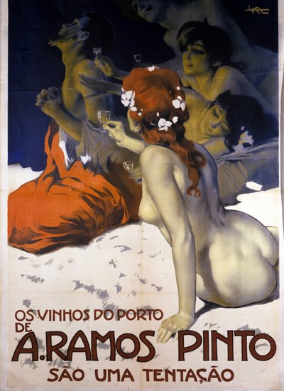 Advertising for Portuguese wines (poster by Leopoldo Metlicovitz, ca. 1915) by Leopoldo Metlicovitz