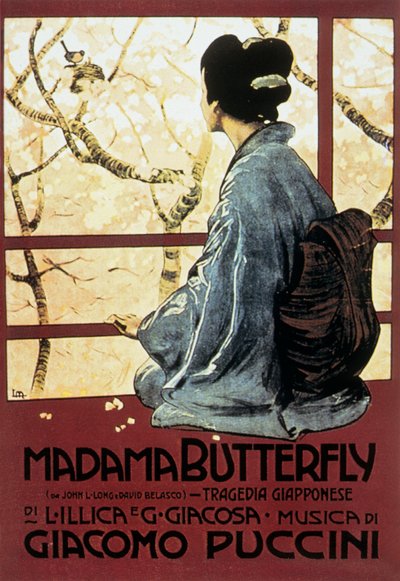 Cover by Leopoldo Metlicovitz of score of opera Mrs Butterfly by Giacomo Puccini by Leopoldo Metlicovitz