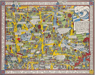 A Peter Pan Map of Kensington Gardens by Leslie MacDonald Gill