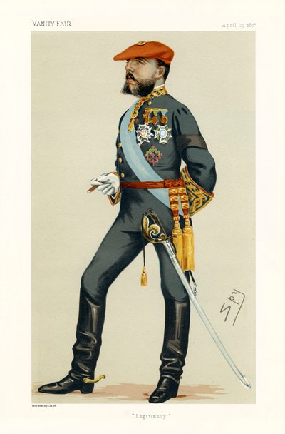 Don Carlos, Duke of Madrid - Portrait Standing by Leslie Matthew (1851 1922) Ward