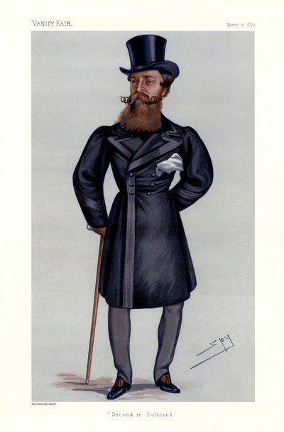Major-General Henry Hope Crealock - Portrait Standing Holding Cane and Top Hat by Leslie Matthew (1851 1922) Ward