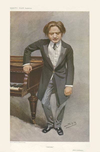 Mark Hambourg - Portrait Standing by Leslie Matthew (1851 1922) Ward