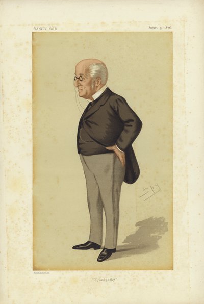James Manby Gully, MD, Hydropathy, Vanity Fair Cartoon by Leslie Matthew Ward