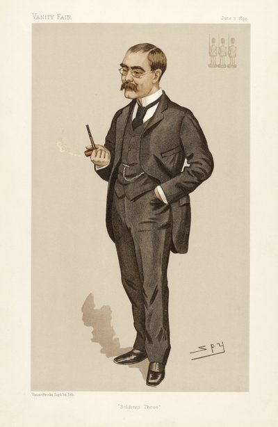Rudyard Kipling (1865 - 1936), from Vanity Fair, pub. 1894 by Leslie Matthew Ward
