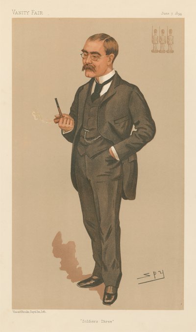 Soldiers Three, Rudyard Kipling (Vanity Fair series) by Leslie Matthew Spy Ward