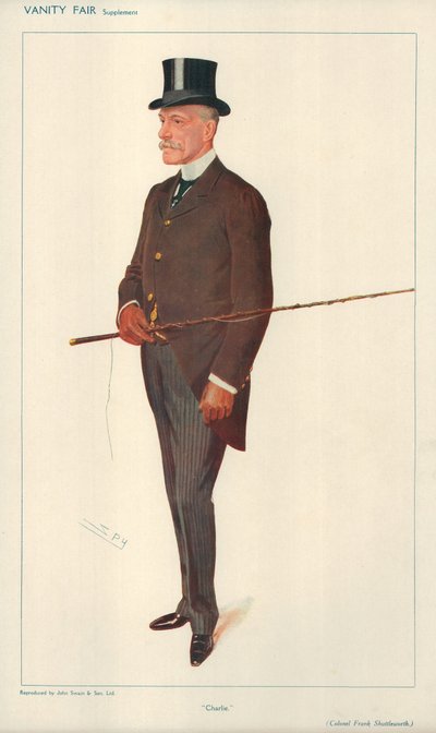 Colonel Frank Shuttleworth, Charlie, Vanity Fair cartoon by Leslie Matthew Ward