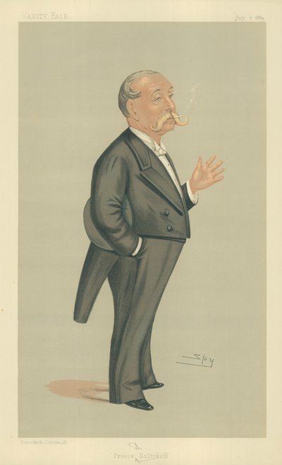 HSH Prince Demtrey Soltykoff, Prince Soltykoff, Vanity Fair Cartoon by Leslie Matthew Ward