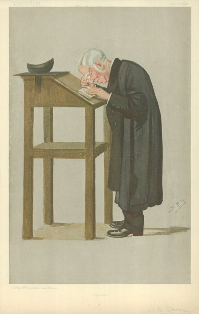 Mr W A Spooner, Spooner, 21 April 1898, Vanity Fair cartoon by Leslie Matthew Ward
